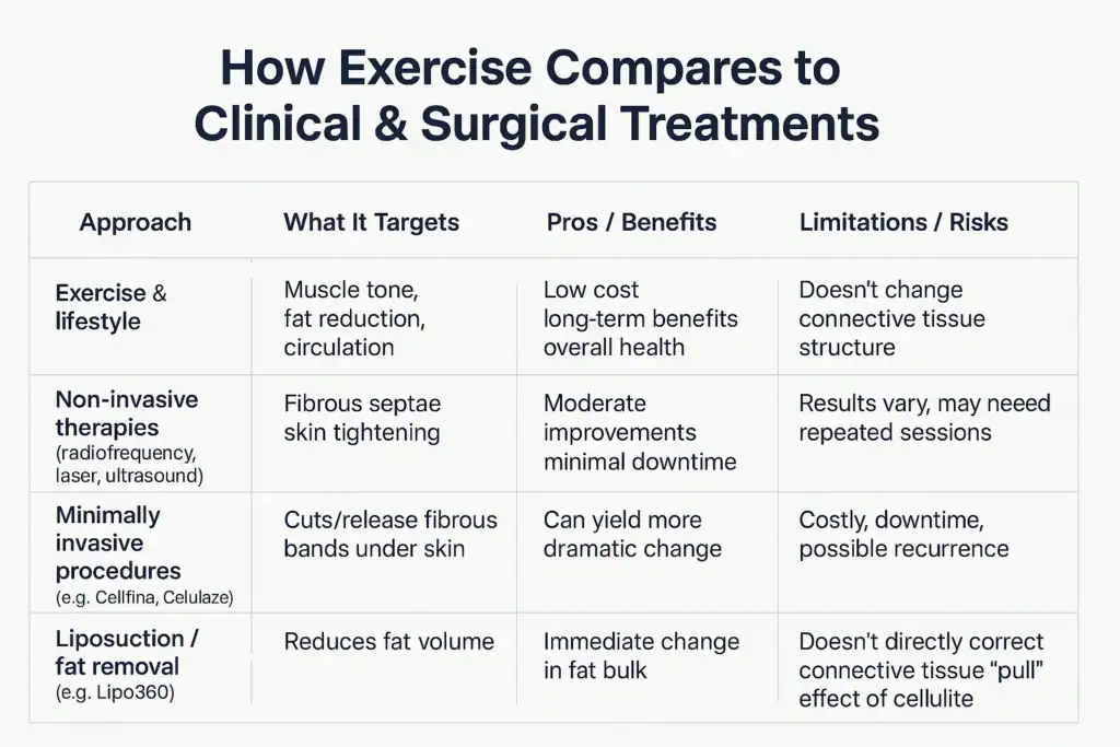 Sculpting Your Bum: Can Toning Exercises Really Reduce Cellulite? 2 How exercise compares to treatments from Lipo 360 Scottish